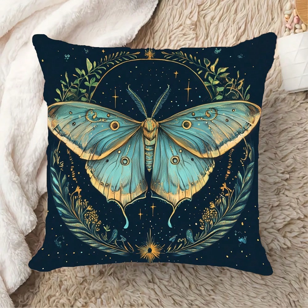 1pc 18x18 Inch Bohemian Moth & - Pillow Insert 18X18 评论和价格