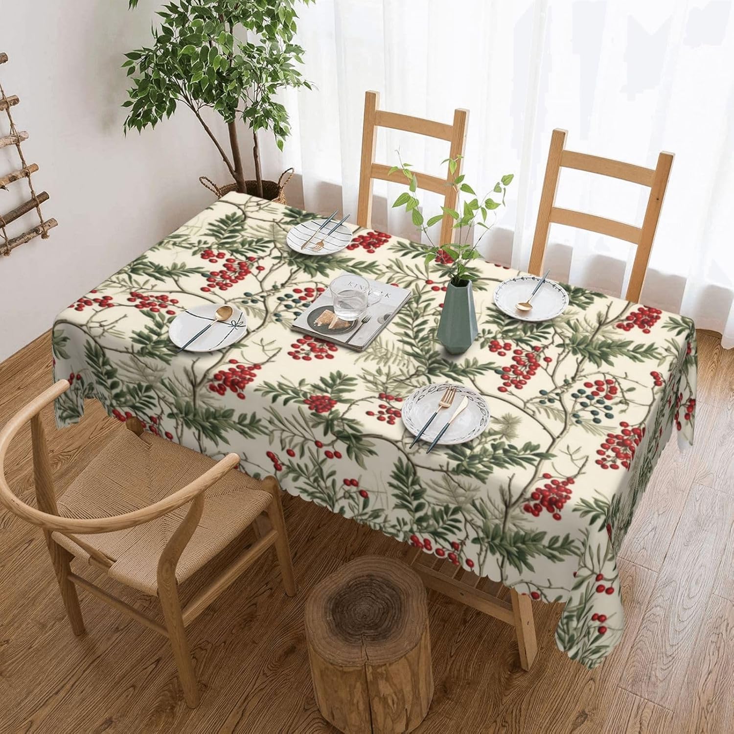 Watercolor Holly Berry Christm - Home Textiles Premium 评论和价格