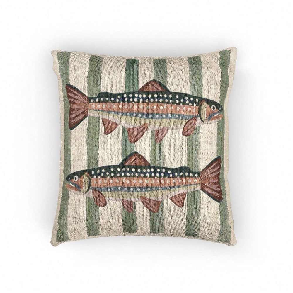Rainbow Trout Throw Pillow 18x - Pillow Insert 18X18 评论和价格