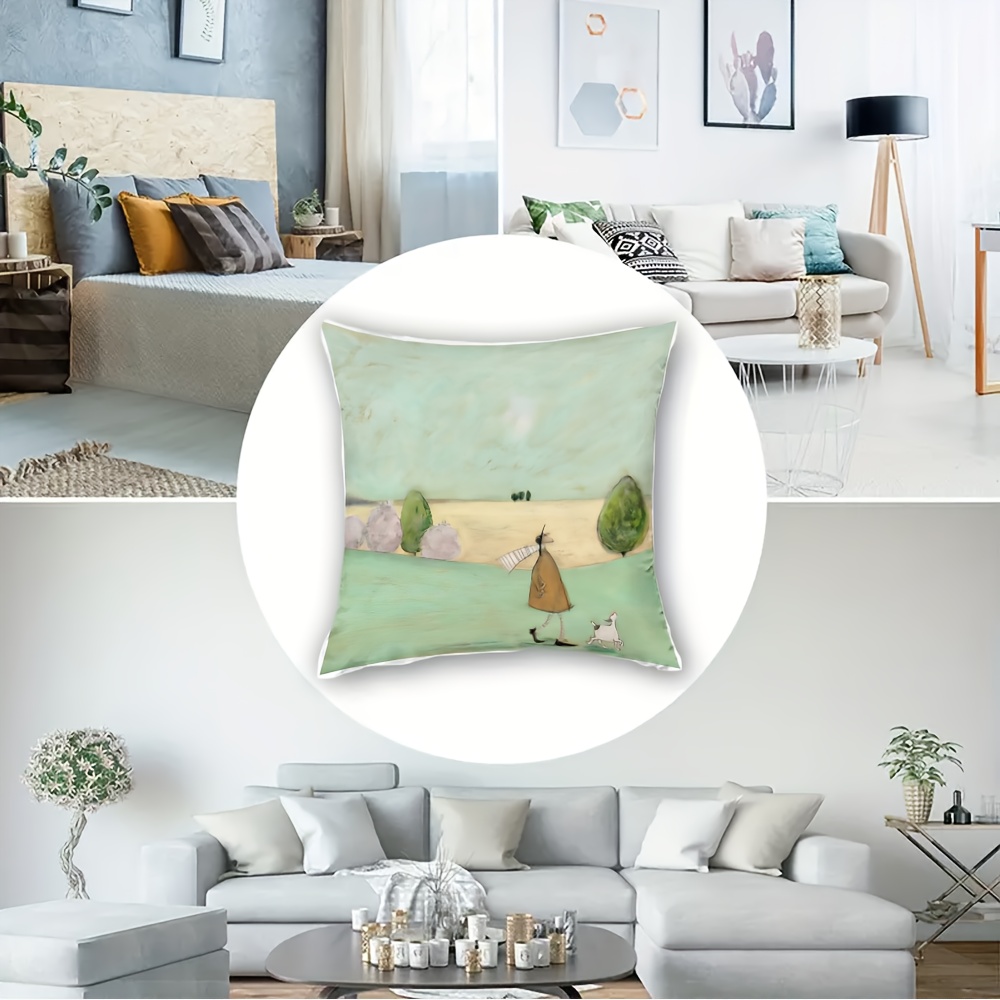 1pc Fashion Cartoon Printed Pi - Pillow Insert 18X18 评论和价格