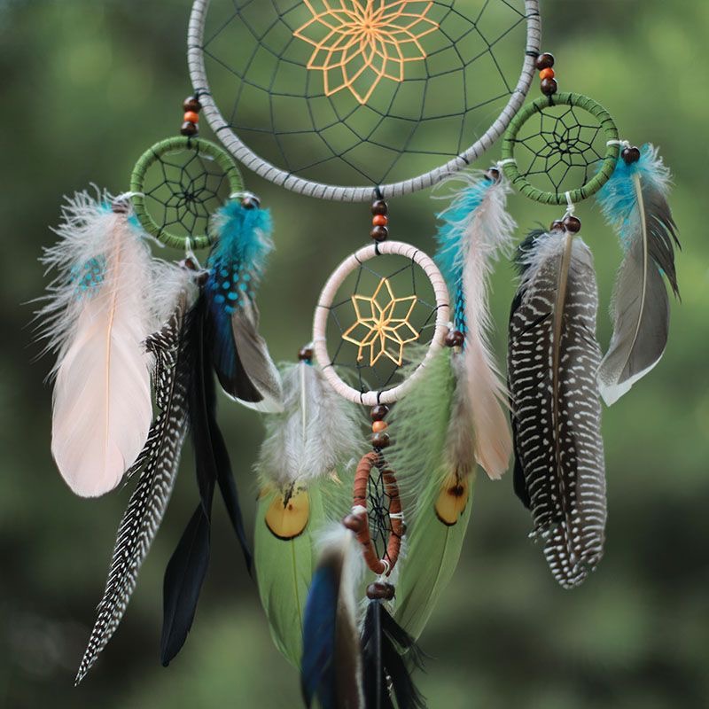 Vintage Multi-Circle Feather D - Home Textiles Usa 评论和价格