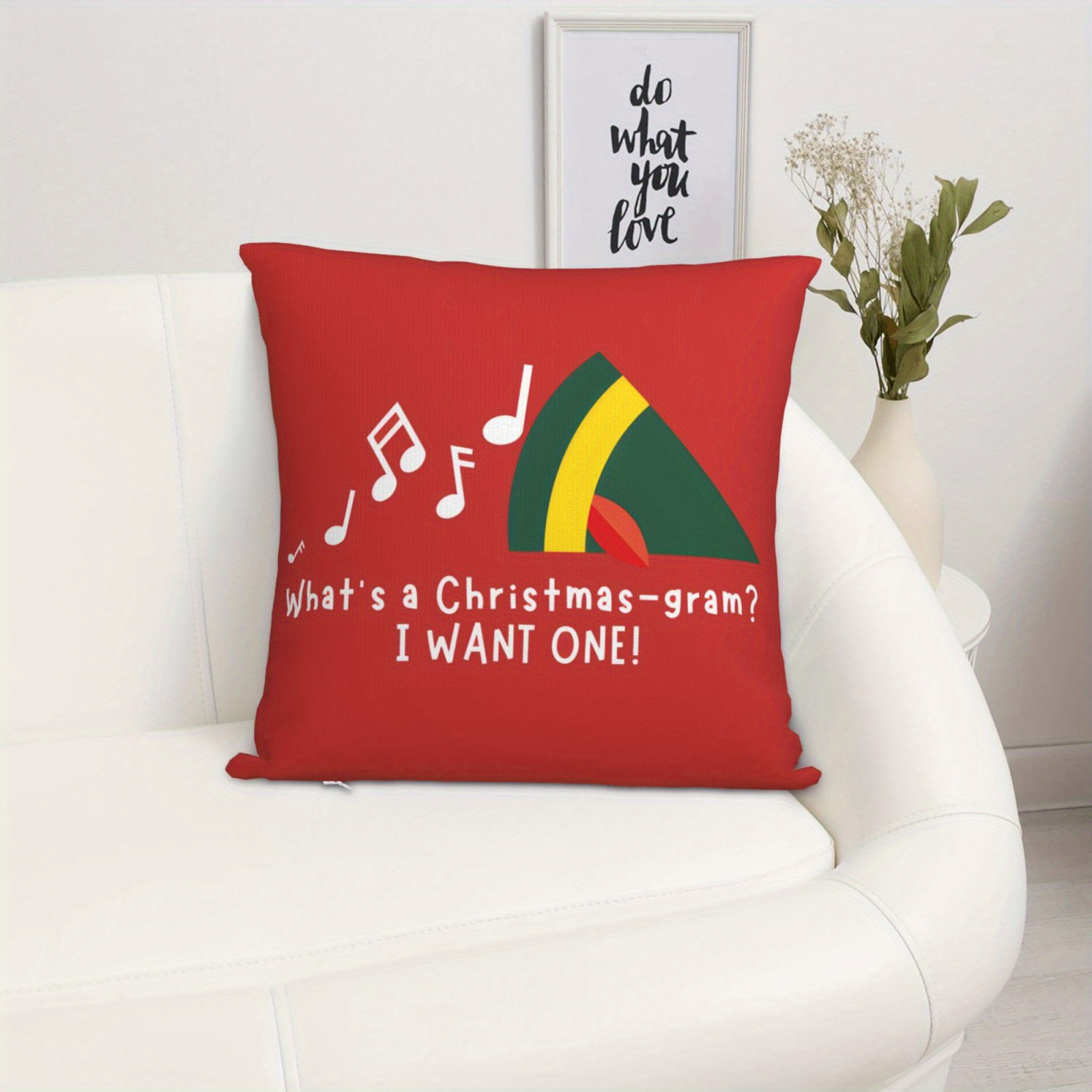 1pc Christmas Pillow Cover - B - Pillow Insert 18X18 评论和价格
