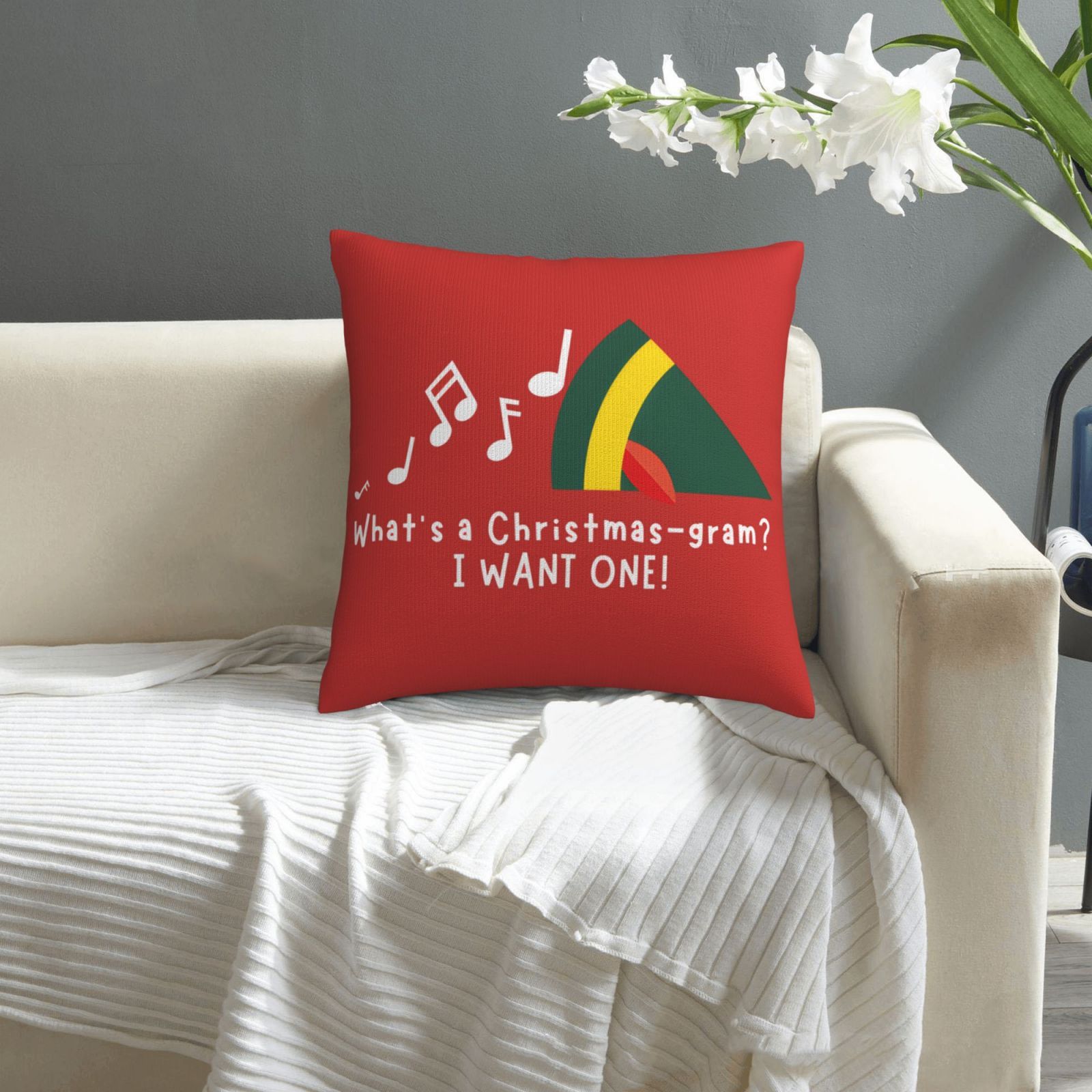 1pc Christmas Pillow Cover - B - Pillow Insert 18X18 评论和价格
