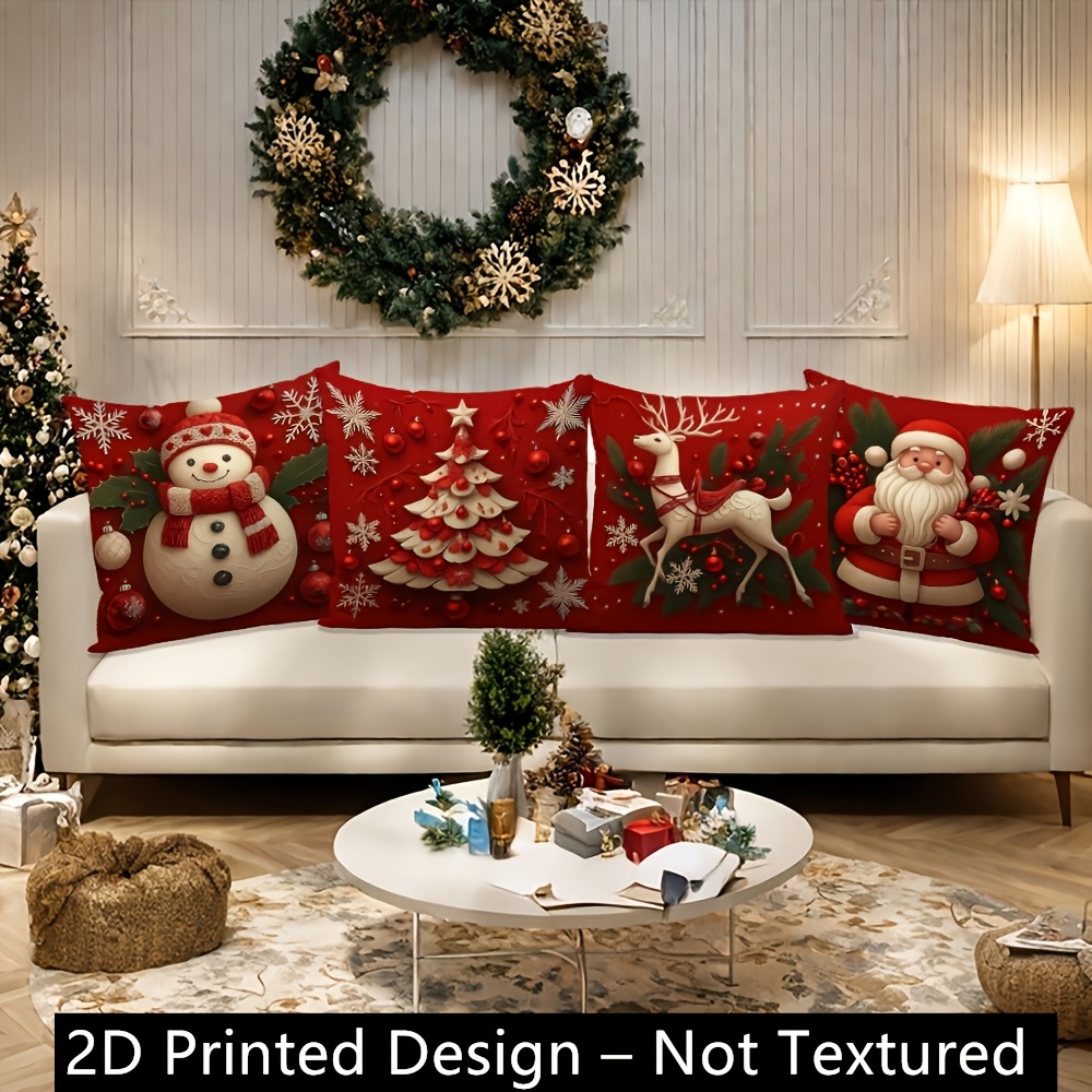 2PCS Christmas Pillow Covers 1 - Pillow Insert 18X18 评论和价格
